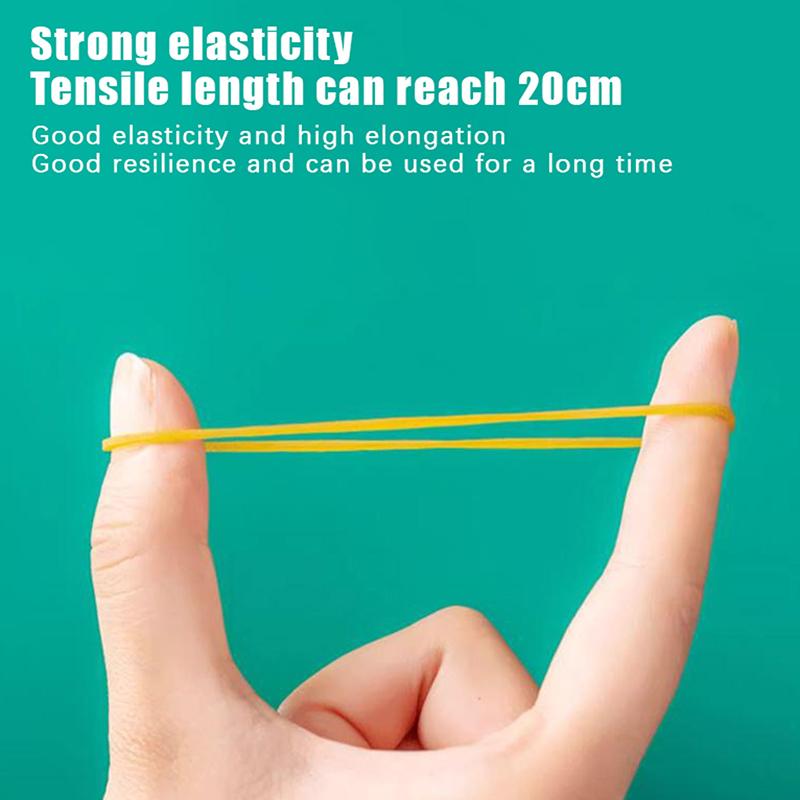 40mm High Elastic Rubber Bands Yellow O Rings Fastener Strong Office School Household Supplies DIY Craft Hair Tie Stretchable
