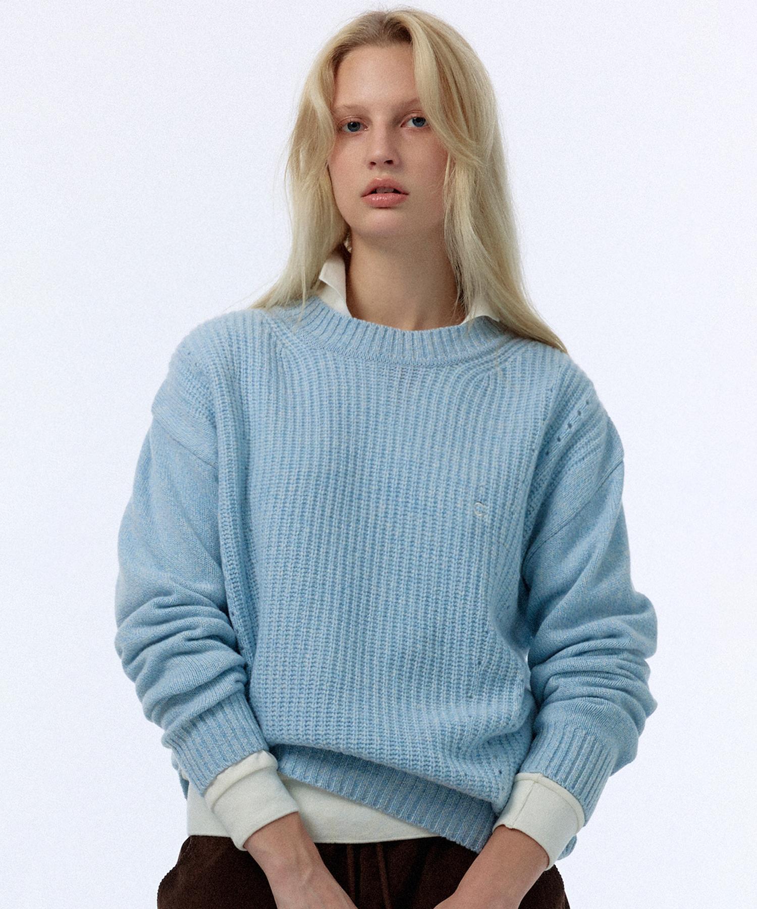 Clove [24Fw Clove] Knit Pullover (Sky Blue) Sky Blue/Free