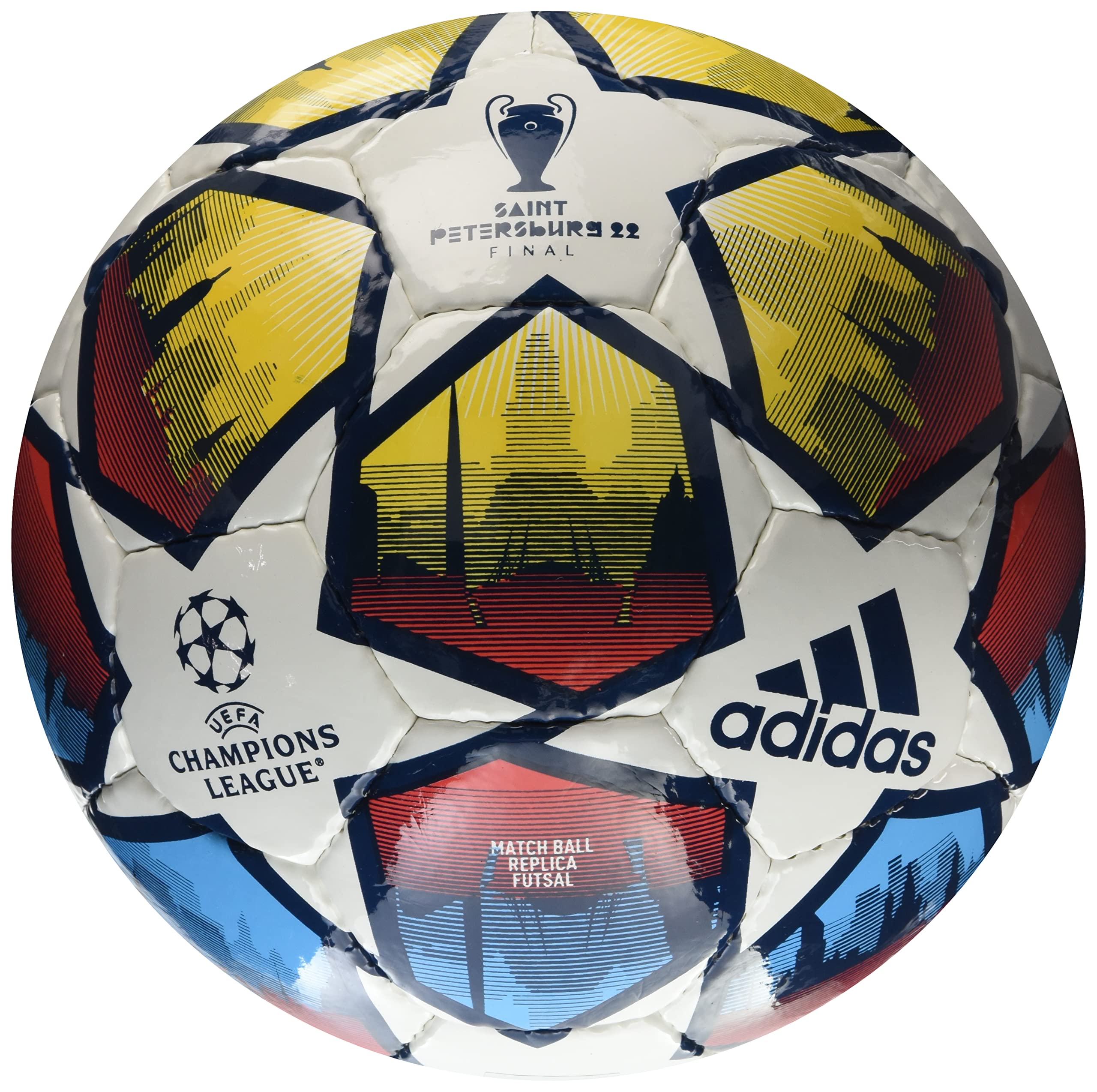 Adidas Finale Petersburg Futsal Size for Elementary School AFF3400SP St. Ball, 3, Certified, Students, белый