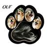 Memorial Frame with Hair Storage Wooden Paw?Shaped Pet Picture Frame, Keepsake Photo Fur Memory Shadow Box Compartment, Loss Remembrance Tabletop