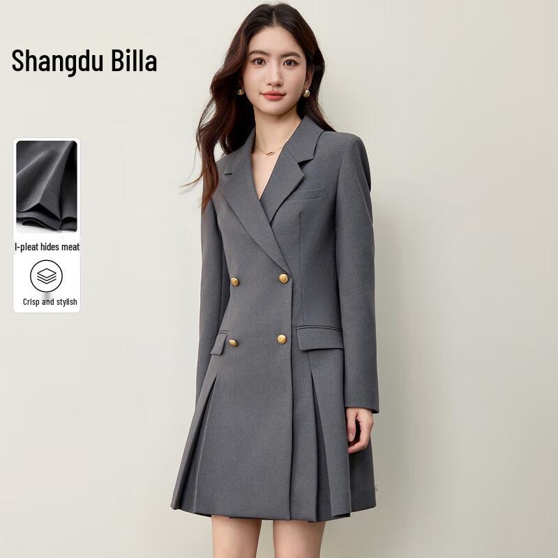 

Shangdubi Lagre Женское повседневное платье-костюм А-силуэта с длинным рукавом L