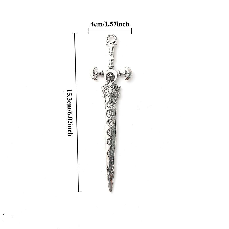 Retro Viking Wave Sword Hairpin Unisex Rose Crown Sun Moon Sword Hair Stick Unique Hair Accessories Norwegian Style Party Gift