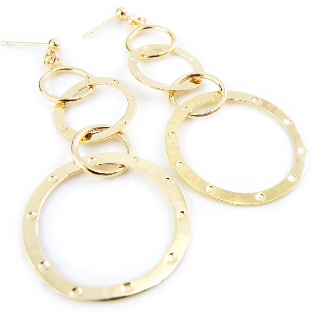 Les Trésors De Lily [F6276] - Gold Plated 'Choreography' Earrings