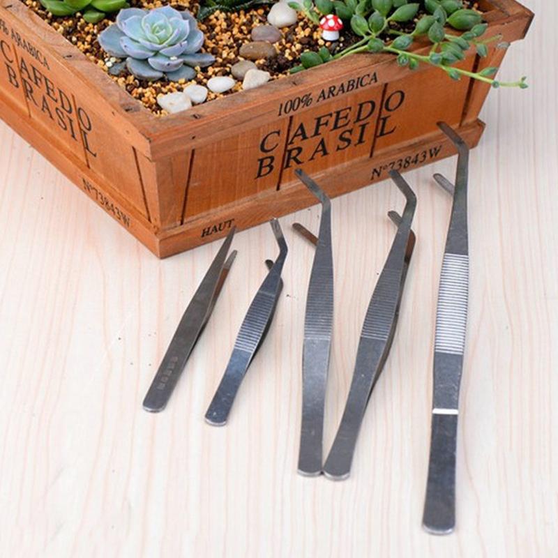 Aquarium Tweezers Pliers Fish Tank Plant Aquascape Tools Straight Curved Micro-Landscape Forceps Clip Aquatic Feeding Tongs