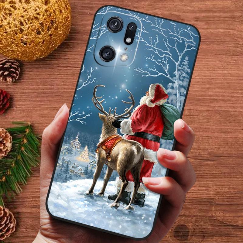 Christmas Painted Cover For Oppo Find X9 X8 Ultra X5 Pro X3 Neo Lite Case Silicone Soft Phone Cover For FindX9 Pro Capa Fundas