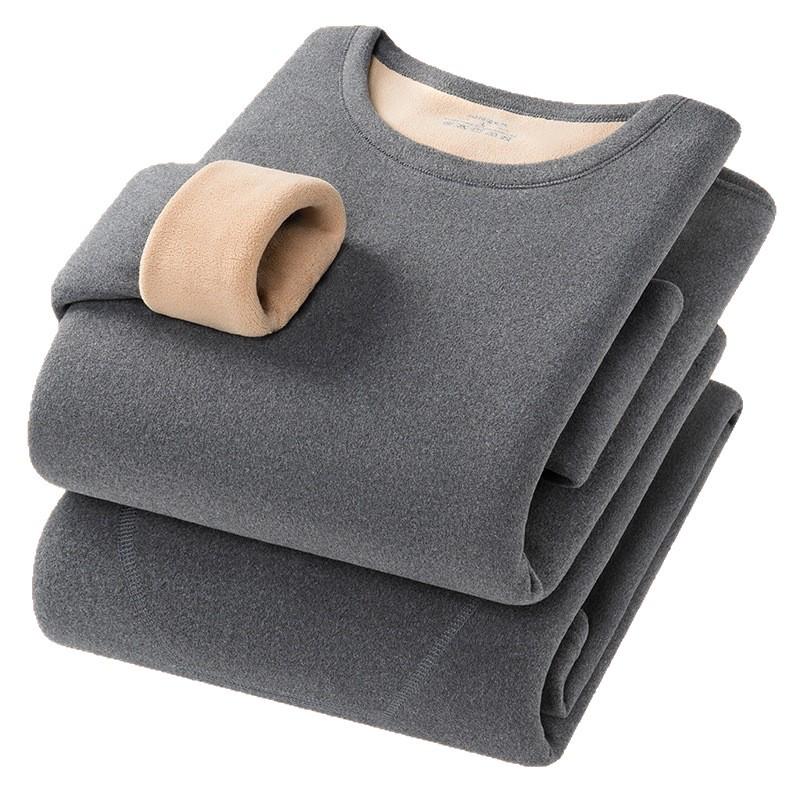 Ανδρικό Σετ Θερμής Εσωτερικής Ένδυσης από Παχύ Μαλλί Αρνιού - Φούτερ & Παντελόνι Φθινόπωρο/Χειμώνας για Προστασία από το Κρύο