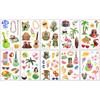 10Sheets Hawaiian Party Aloha Temporary Tattoo Sticker Waterproof Tropical Flamingo Party Luau Summer Beach Birthday Decorations