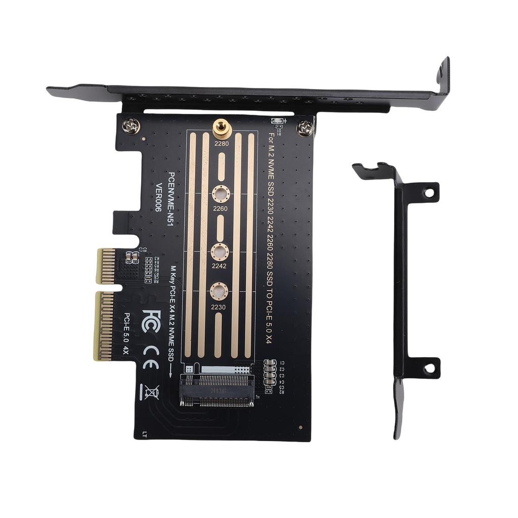PCIe 4X to M.2 M Key Card 128Gbps Speed PCI E X4 5.0 GEN5 to M.2 NVMe Adapter Card for 2280 2260 2242 2230 SSD