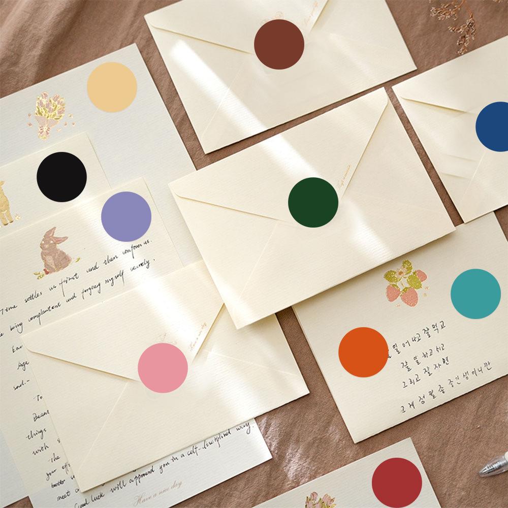 Colored Dot Sticker Roll - 500 Stickers for Envelopes, DIY Journals, and Decorative Projects