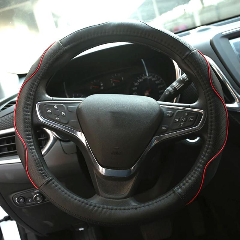 My Good Car Husa de protectie a volanului din piele de masina Huse de directie pentru Jeep Compass 2016 2017 Renegade 2015 2016 2017