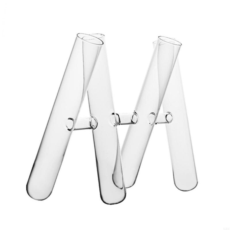 3/4 Test Tube Glass Vases for Floral Arrangements Plant Container Home Decors X3UC