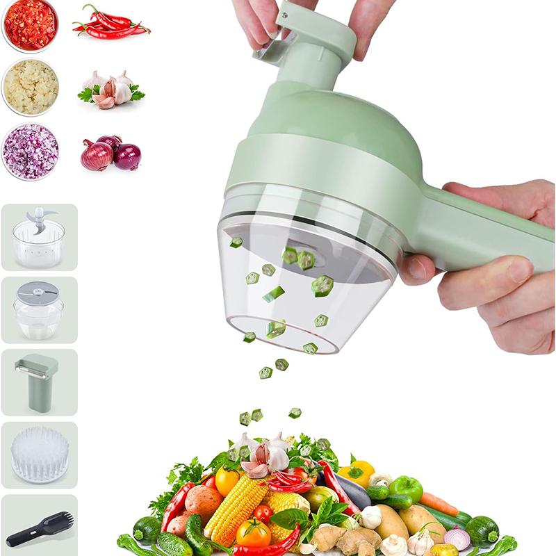 Multifunctional Electric Vegetable Slicer Cutter Fruit Vegetable Tools Chop Meat, Garlic and Wash Dishes Kitchen Gadgets Items