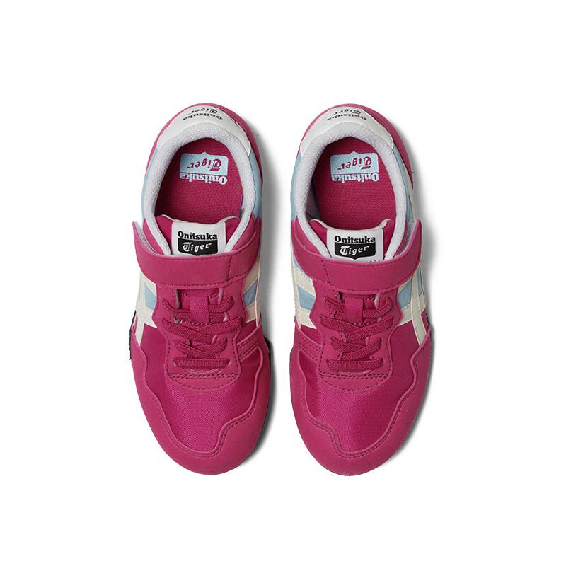 ONITSUKA TIGER Synthetic Leather Fabric Comfortable Versatile Non-Slip Wear-Resistant Low-Top Casual Shoes Kids Sneaker Pink Blue 1184A086-703