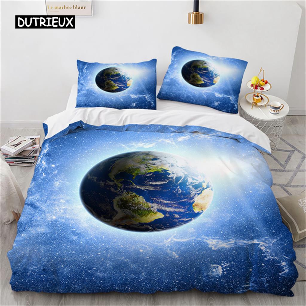 Fantasy Galaxy Duvet Cover Twin King Size for Teens Kids Boys Starry Sky Bedding Set Microfiber Outer Space Theme Cover Bedroom