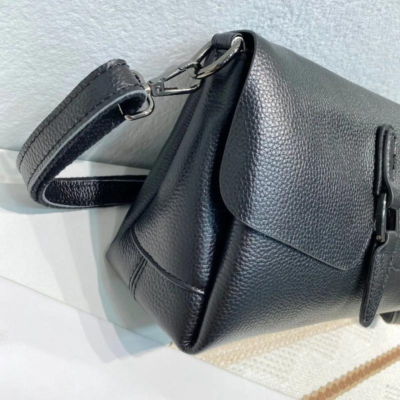 High Quality Cow Leather Women's Shoulder Bag Crossbody Lady Casual Handbag Underarm Pouch Multiple Compartments Messenger Bag