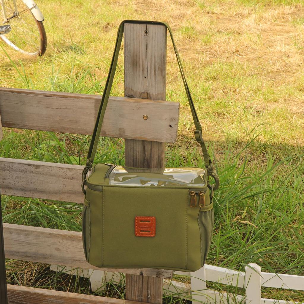 TOURBON Small Insulated Lunch Soft Nylon Multiple Exterior Crossbody or Bike Abrasion Water Perfect for and Outdoor Activities 6.8L Bag, Fabric,