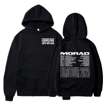 Bluzy z kapturem na trasę rapera Morada 2025 Męskie Damskie Harajuku Hip Hop Muzyka Pop Street Bluza Casualowe Luźne Pulowery Streetwear