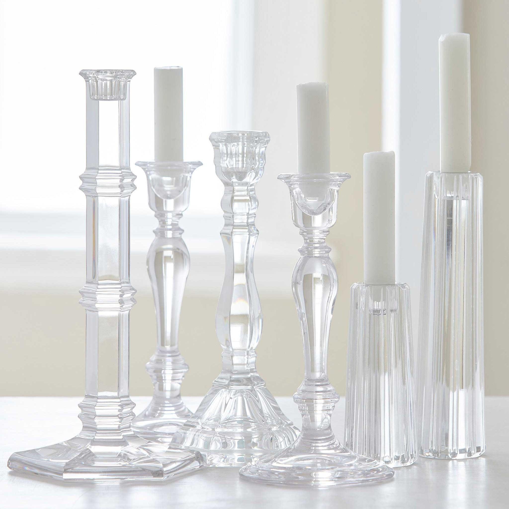 Factory Customization Holders Clear Taper Stripe Candle Holders for Candlesticks Candlestick Holder Christmas Candlestick (Clear,Factory customization) чистый
