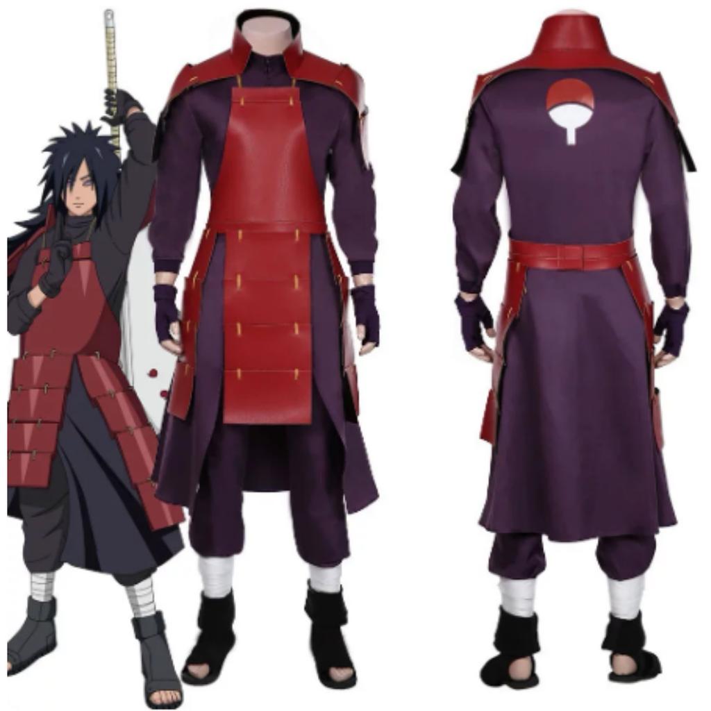 Anime Akatsuki Uchiha Madara Cosplay Costume Man Armor Lining Pants Suit Halloween Costume Party Costume