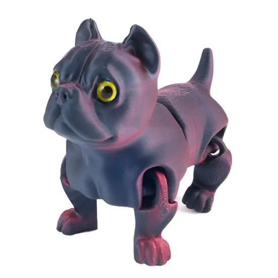 3D Printed Dog Model Fidget Toy Articulated Puppy with Movable Joints Flexible Animal Stress-Relief Toy Desktop Pet Gift for Collectors Home Decor