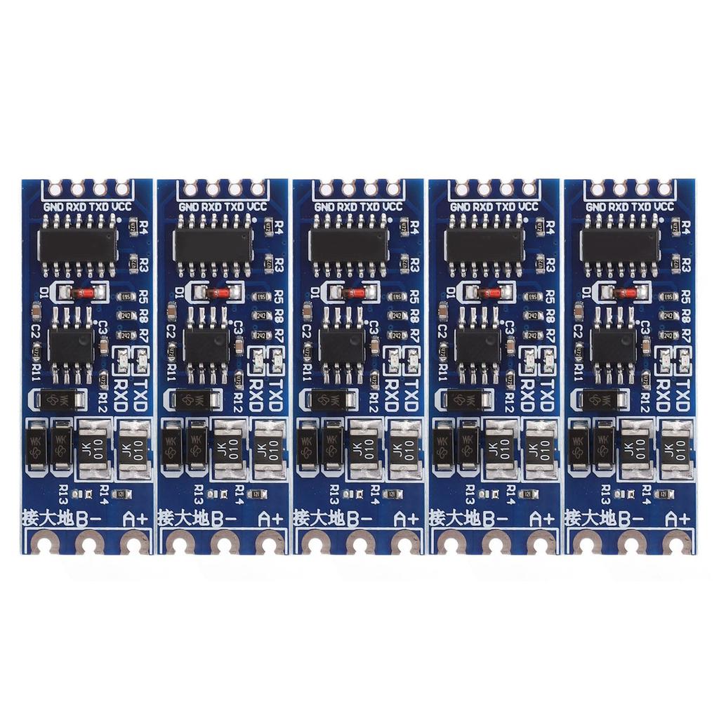5 Pcs TTL To RS485 Converter Module Strong Anti Interference Lightning Protection TTL To RS485 Adapter Board