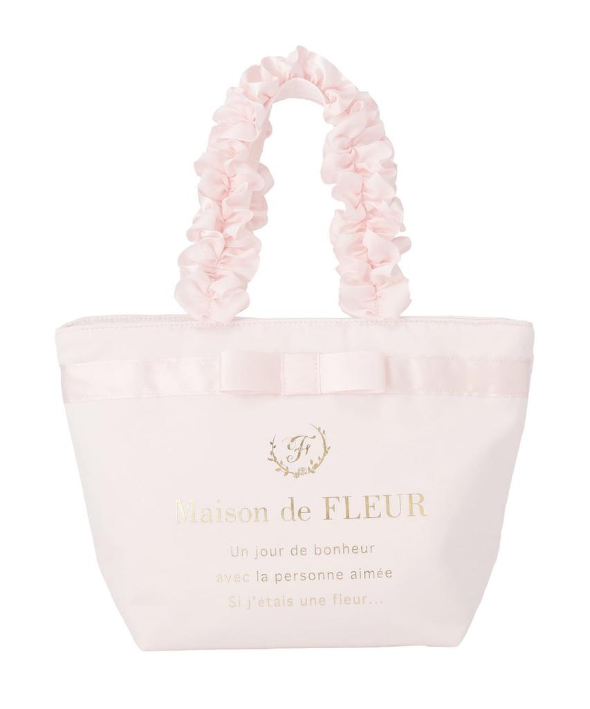 Maison de FLEUR Brand Logo Frill Handle Tote Bag S Black F Tote Bag 08001386400
