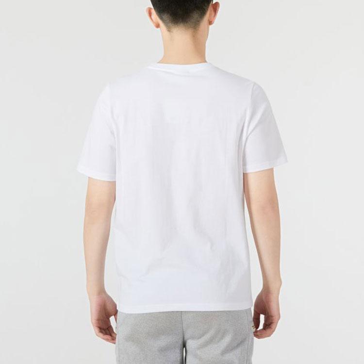 PUMA Contrast Large Logo Print Sports Round Neck Short Sleeve T-Shirt Men Tops White 536345-02