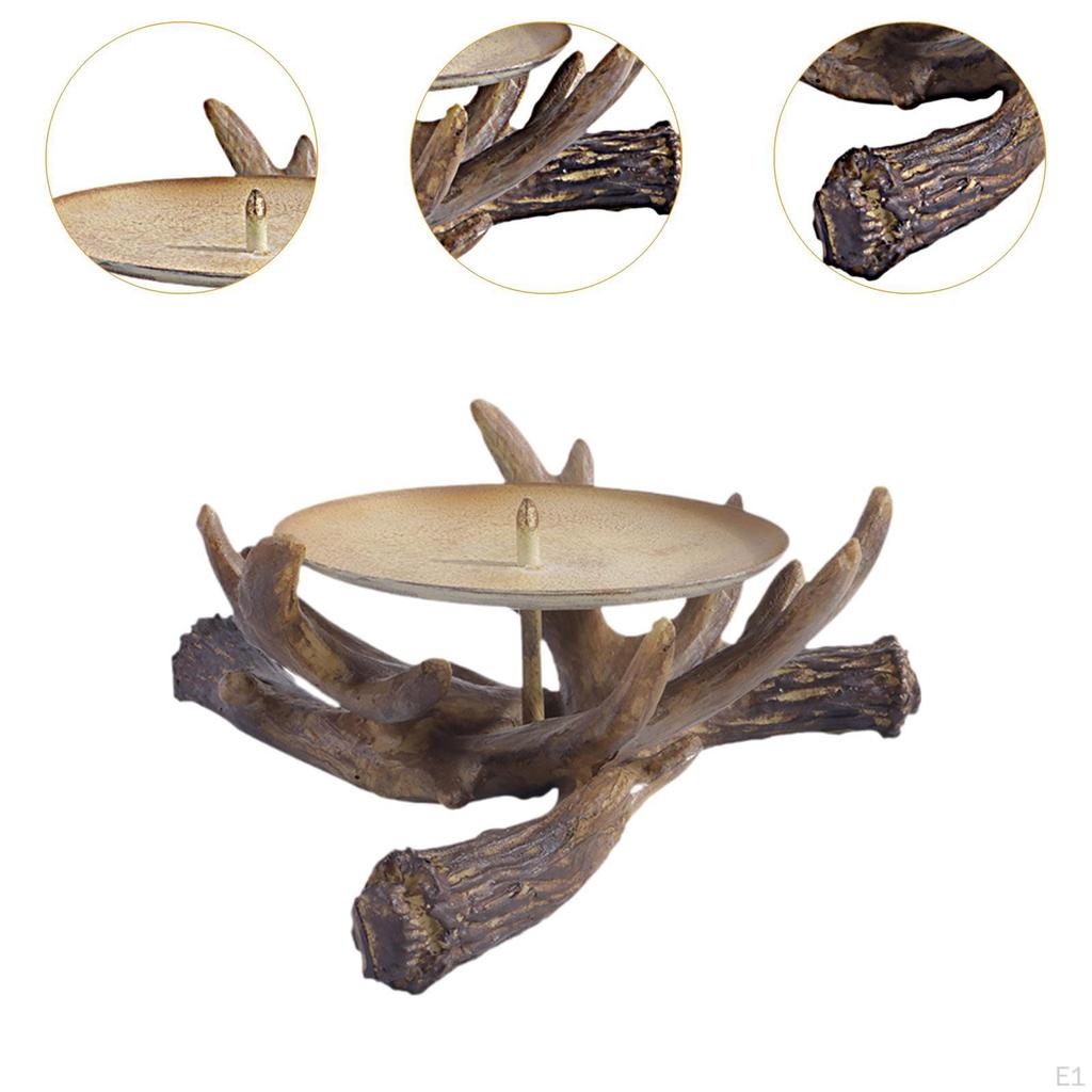 Deer Antler Candle Holder Farmhouse Decor Ornament Unique Candleholder for Bedroom Bar Living Room