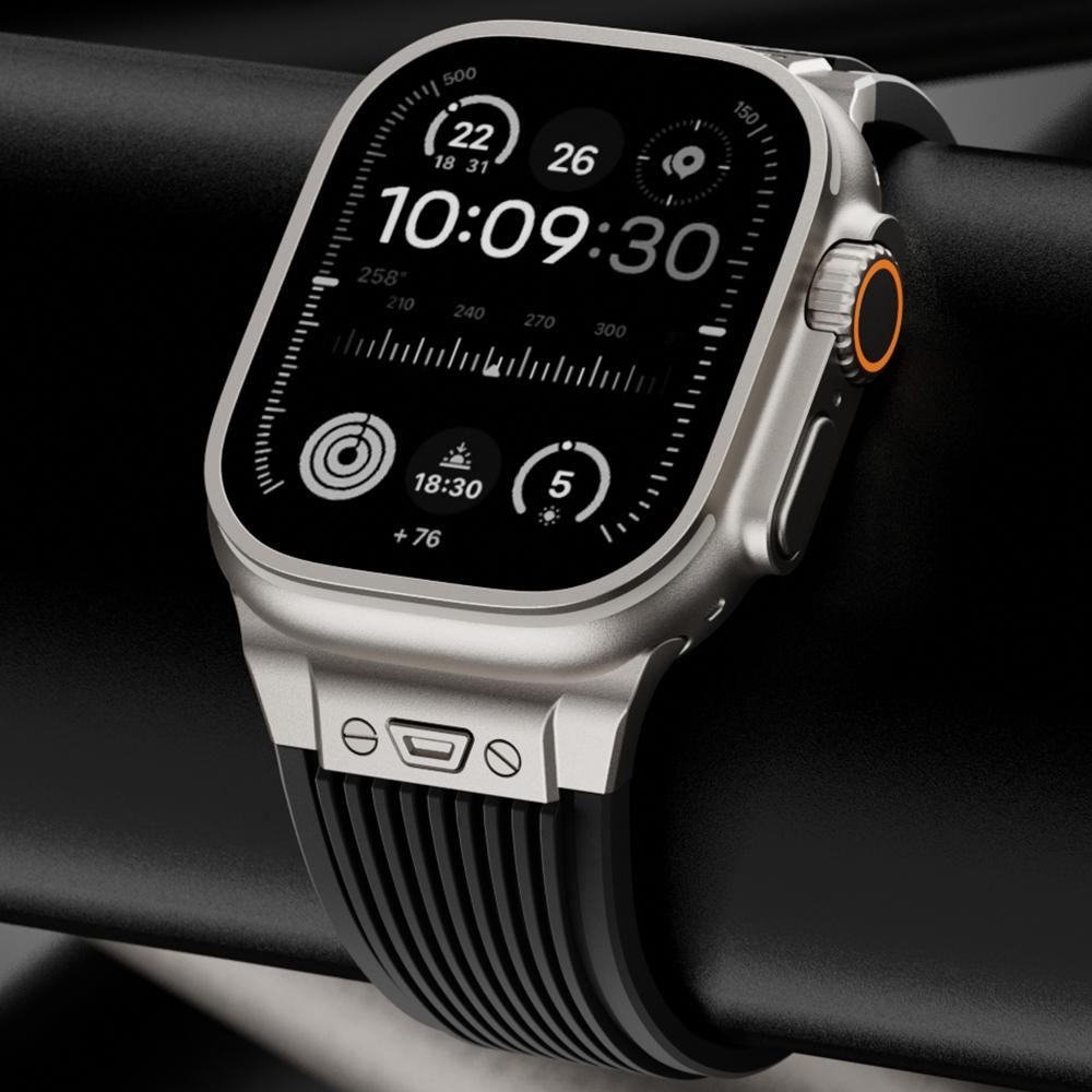 Soft Silicone Strap For Apple Watch Ultra 2 49mm Series 9 8 7 45mm 44mm Sport Rubber Band For iWatch 6 5 4 Se 44 42mm Bracelet