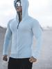 Herren Quick-Dry Langarm Fitness Laufen Sport Reißverschluss Hoodie