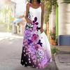 Women's Slip Dress Maxi Long Dress Butterfly Print Stitching Print Dress Spring & Summer Leisure Vacation
