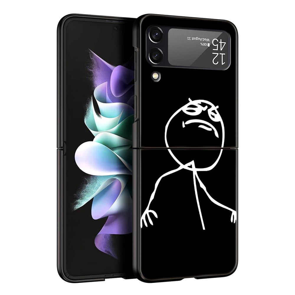 Funny Cute Cartoon Matchman Phone Case for Samsung Galaxy Z Flip 3 4 5 Shell For Samsung Z Flip3 Flip4 Hard PC Bumper Cover
