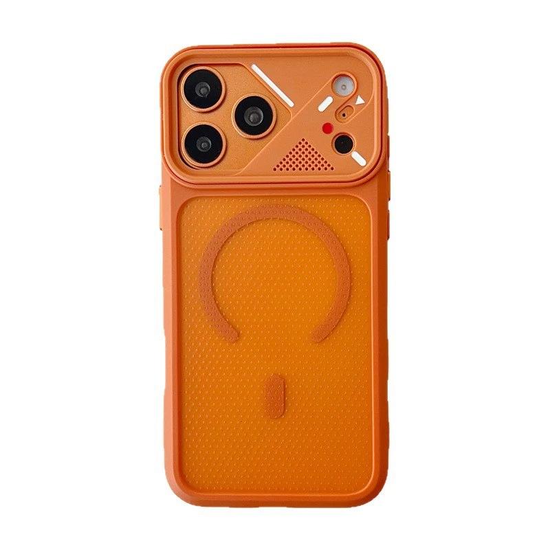 Ice armor heat dissipation is suitable for iPhone17promax mesh heat dissipation magnetic mobile phone case Apple 16 polka dot anti-skid PC