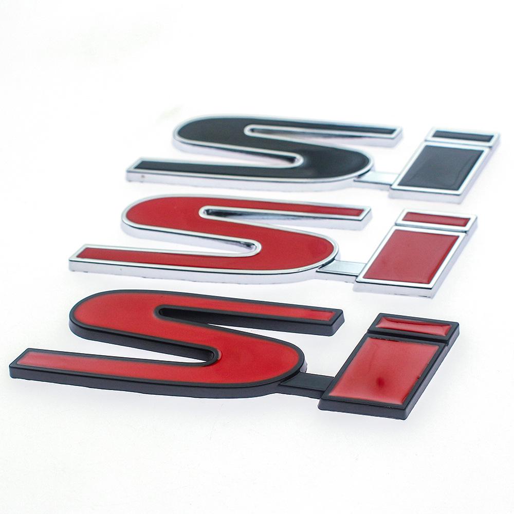 SI Zinc Alloy Metal Badge for Honda Civic - 3D Tail Sticker