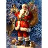 Fai da te Cartone Animato Pupazzo di Neve Pittura Diamante 5D Trapano Rotondo Completo Babbo Natale Ricamo Diamante Regalo di Natale Kit di Ricamo Regalo