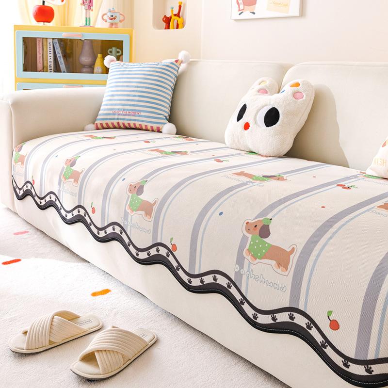

Cartoon ice silk sofa cushion 2025 new summer special-shaped sofa mat seat cushion cool non-slip sofa cover cloth towel 45 * 45Cm pillow cover