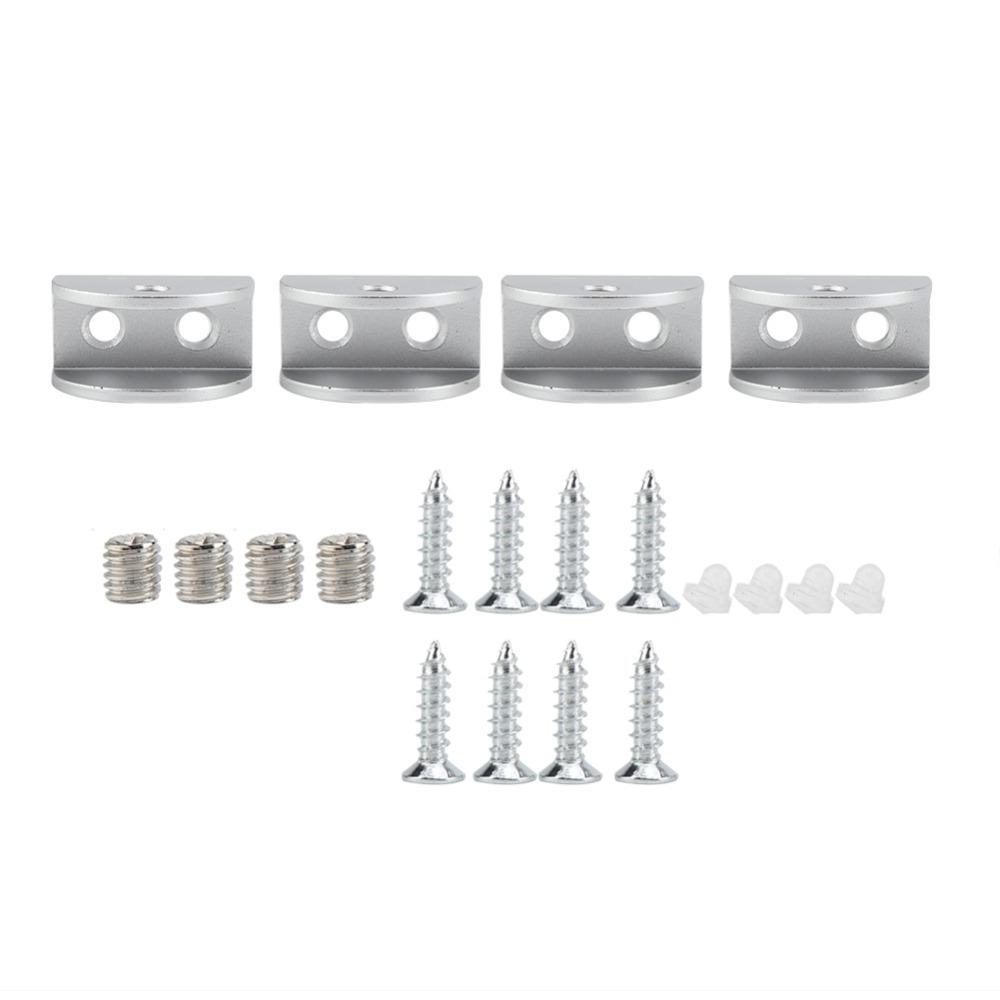 Aluminum Glass Clamp Holder Arc Bracket Adjustable Bracket Glass Clamp Bracket Heavy Duty Half Round Glass Clamp Clip Home Use