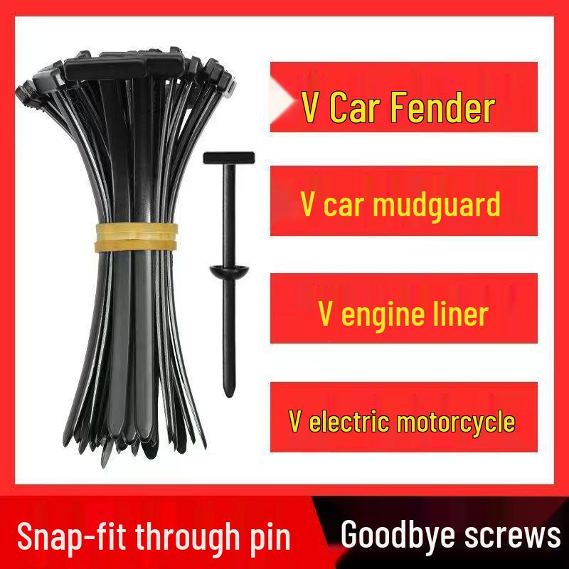 Black Multifunctional Cable Tie Strap with Buckle and Nail Fastening