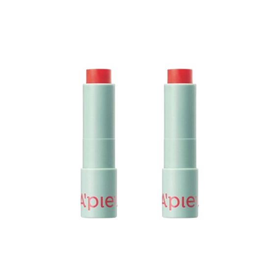 A’PIEU Juicy-Pang Care Lip Balm 03 Red Balm Hydrating & Glossy Tint 3.7g x 2