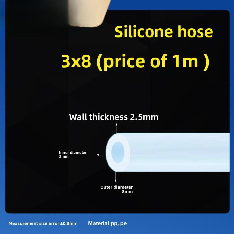 1M Food Grade Transparent Silicone Rubber Hose ID1 2 3 4 5 6 7 8 9 10mm OD Flexible Nontoxic Silicone Tube Clear soft