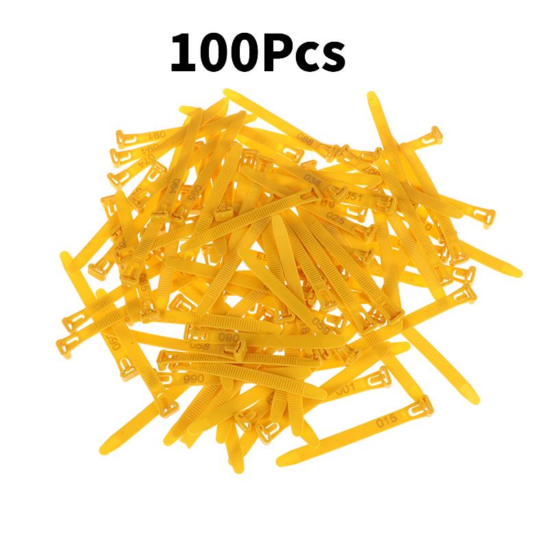 50-100Pcs Numbered Poultry Leg Bands - Colorful Plastic Chicken Leg Rings For Farm Identification