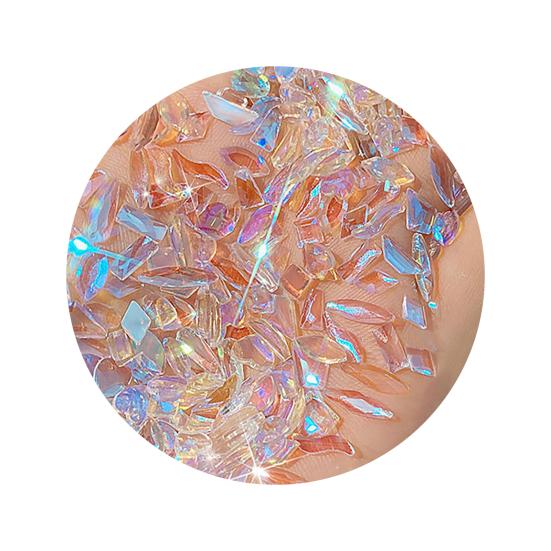 50Pcs/Bag Nail Art Rhinestone 3D Geometric Shaped Nails Decorations Glitter Manicure Accessories