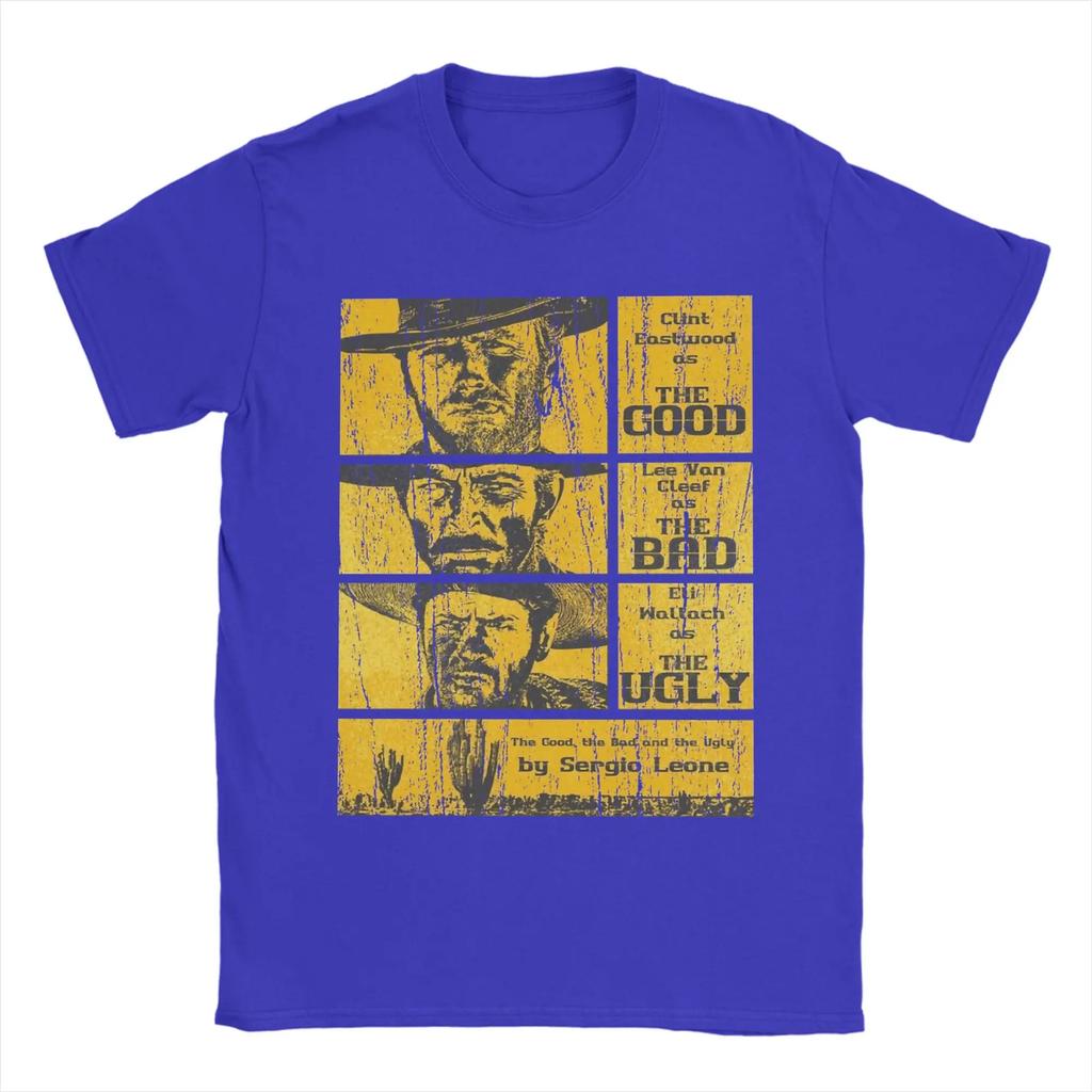 La Buona, la Brutta, il Cattivo Film Cowboy Maglietta da Uomo Cotone Moda per Maglietta Maschile Girocollo T-shirt Abbigliamento