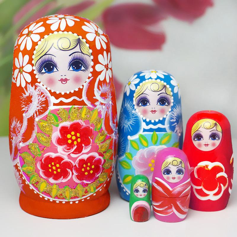 10-Layer Russian Nesting Doll - Creative Wooden Toy & Birthday Gift for Kids, Craft Figurine & Travel Souvenir.