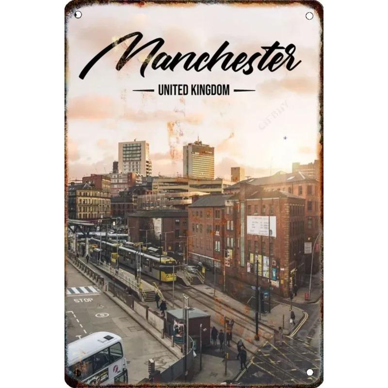 Metallschild New York Cityscape, Wandkunst zum Thema Reisen 20x30cm