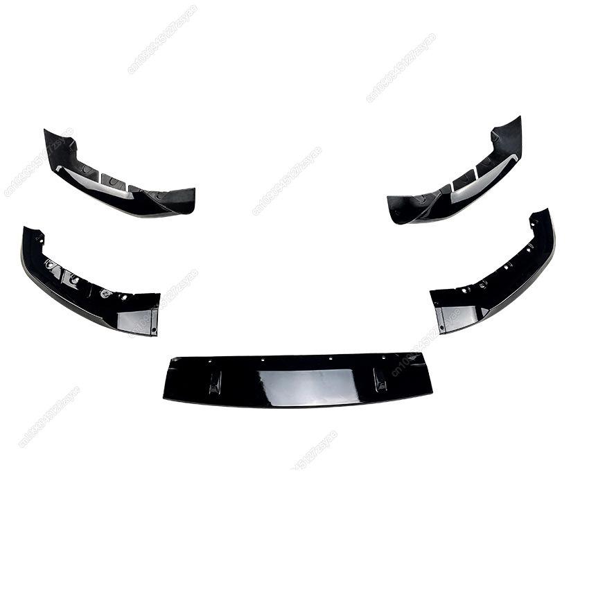 Car Front Bumper Lip Spoiler Splitter Diffuser For BMW 5 Series G30 G31 520i 530i 540i M-Sport 2017-2020 Bodykits Tuning Black