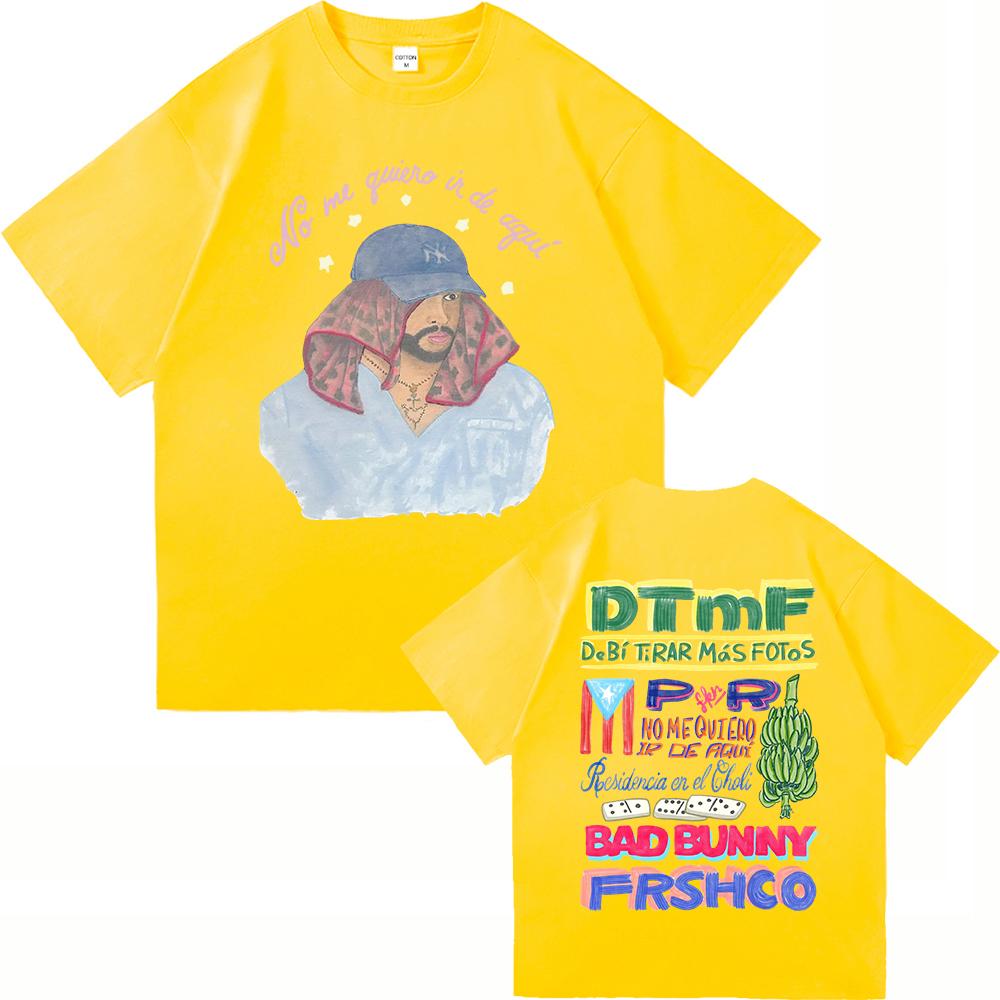 Bad Bunny DTMF Residencia Tour T Shirt Fashion Men DeBÍ TiRAR MáS FOToS Tshirt Unisex Vintage Bad Bunny Black Boxing Tees Shirts