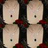 Gothic Vintage Ruby Jewelry Geometric Pendant Chain For Party Wear