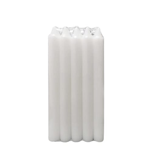 8 white candles, 19mm x 19.5cm, burn time approximately 7 hours, white