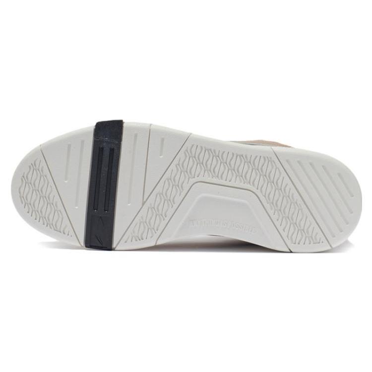 Li Ning Wave Suprewave Mid Slip Resistant Abrasion Resistant High top Skateboard Shoes Women's White Black Gold AGCR234-2